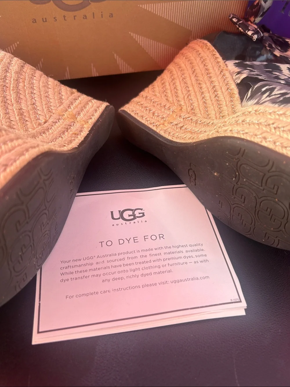 UGG Australia Lucianna Ikat Platform Espadrille Wedge Sandals Size 7.